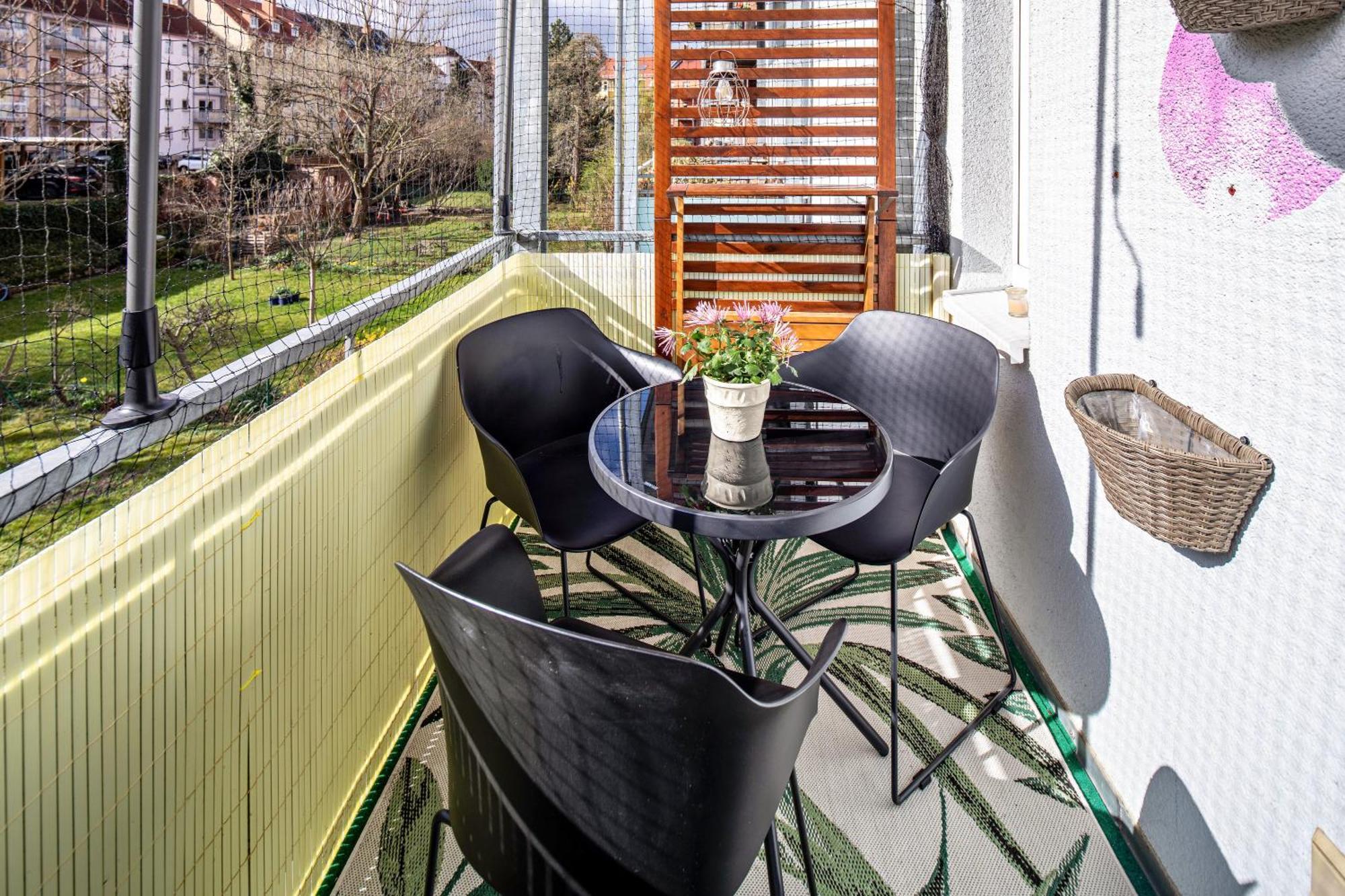 Balkon Apartment Shanti Lu Erfurt Kültér fotó